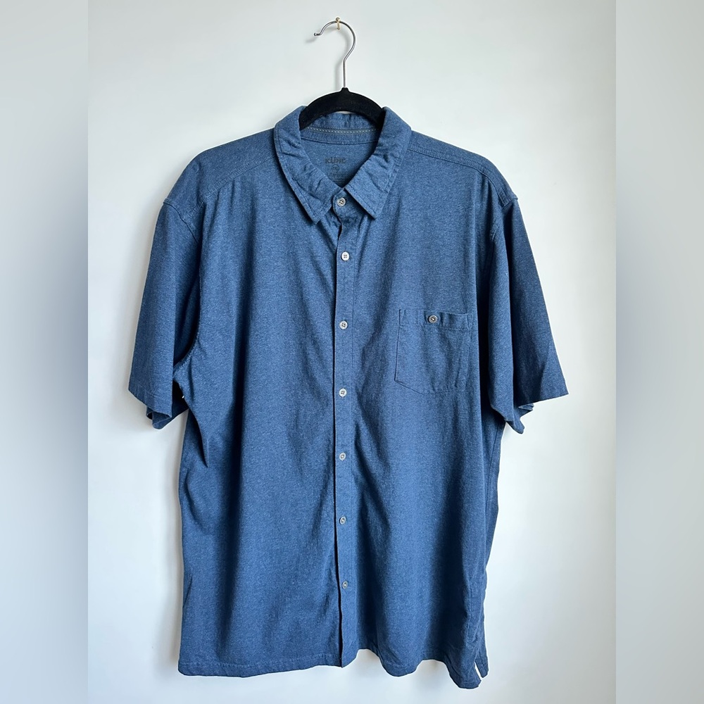 KUHL ‘Stir’ Organic Soft Cotton Button Down Short Sleeve Shirt Men’s Size 2XL